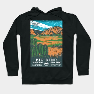 Big Bend National Park Vintage WPA Poster Hoodie